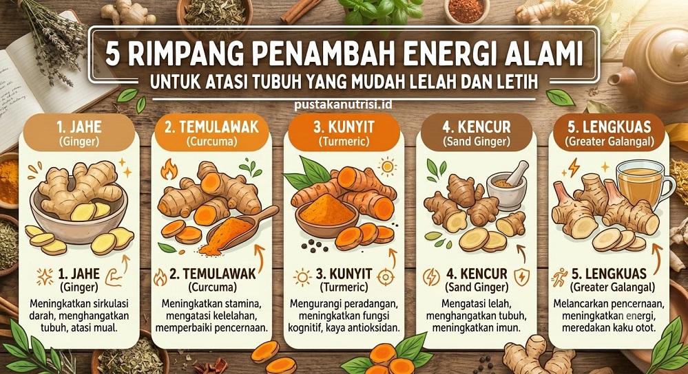 5 Rimpang Penambah Energi Alami untuk Atasi Tubuh Mudah Lelah