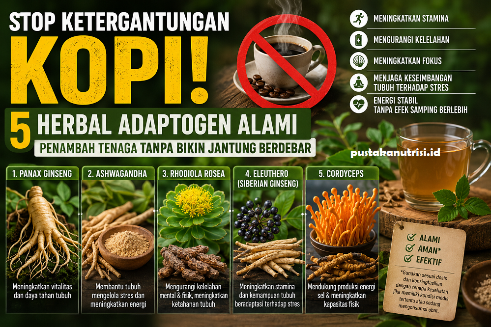 stop ketergantungan kopi, 5 herbal penambah tenaga alami